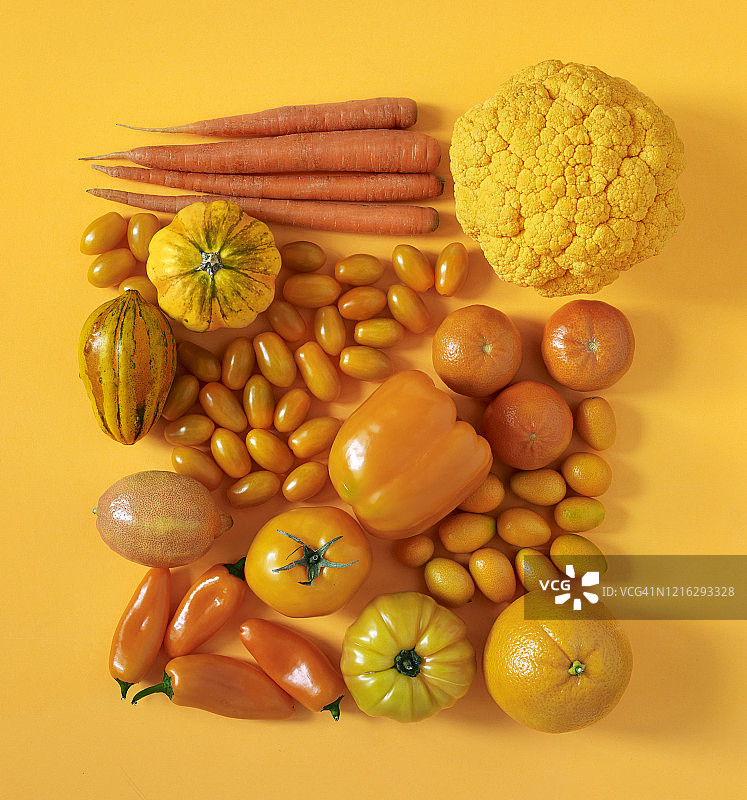 橙色水果和蔬菜图片素材