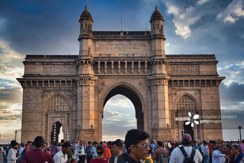 印度孟买的印度门凯旋门图片素材