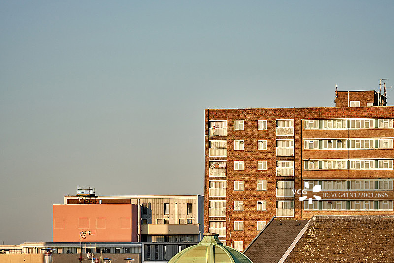 伦敦市中心的屋顶和塔楼图片素材