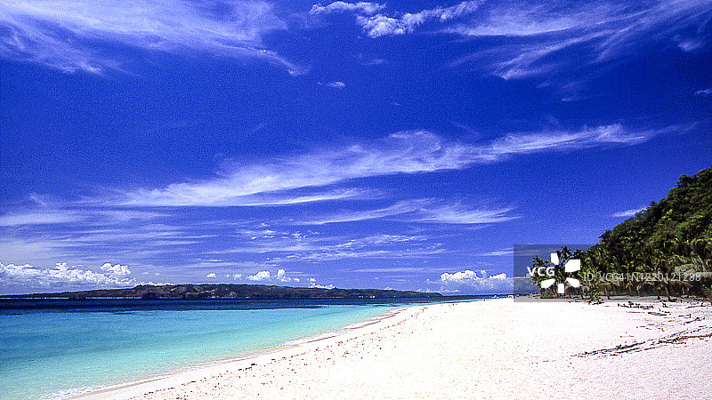 菲律宾长滩岛的普卡贝壳海滩图片素材