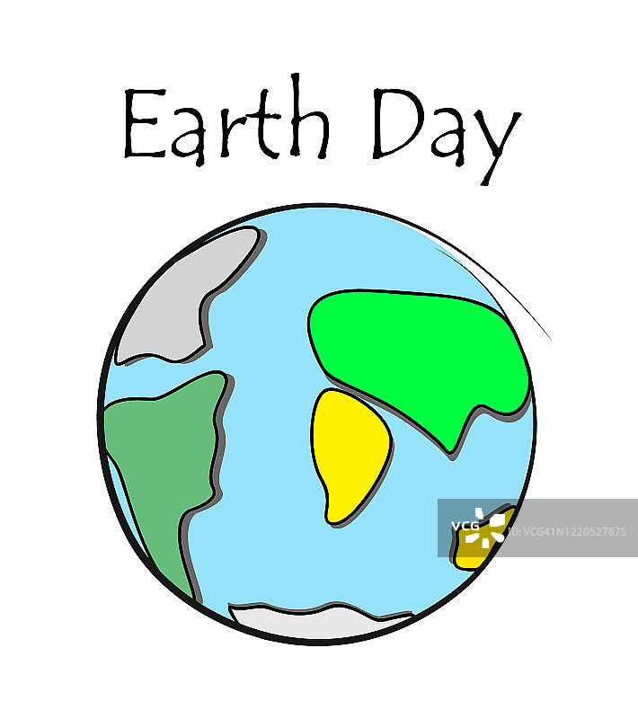 地球。地球日。矢量插图。图片素材