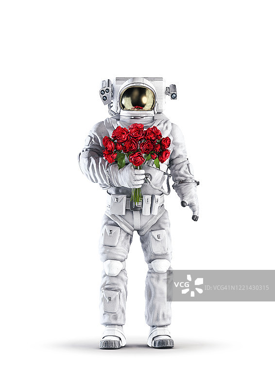 宇航员用玫瑰图片素材
