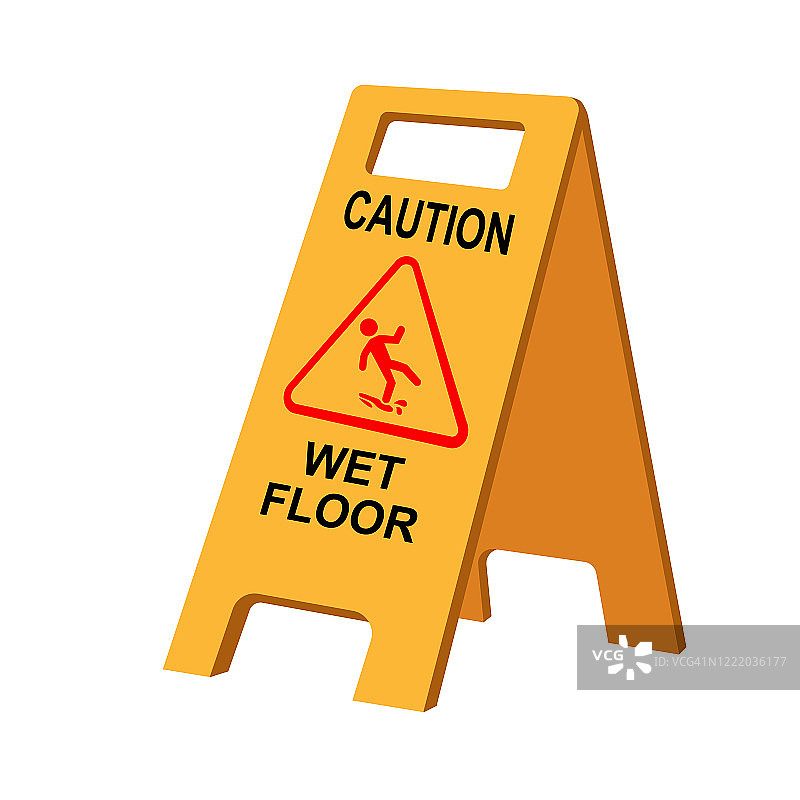 地板潮湿警告牌图片素材
