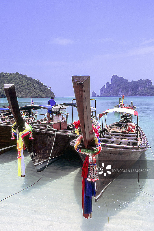 泰国，在科披披堂的船图片素材