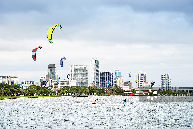 风筝滑板，坦帕湾，圣彼得堡，佛罗里达图片素材