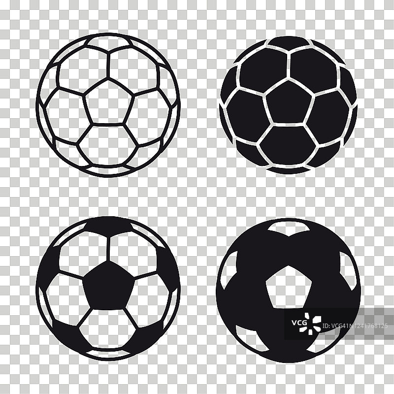 向量足球图标上的白色背景图片素材