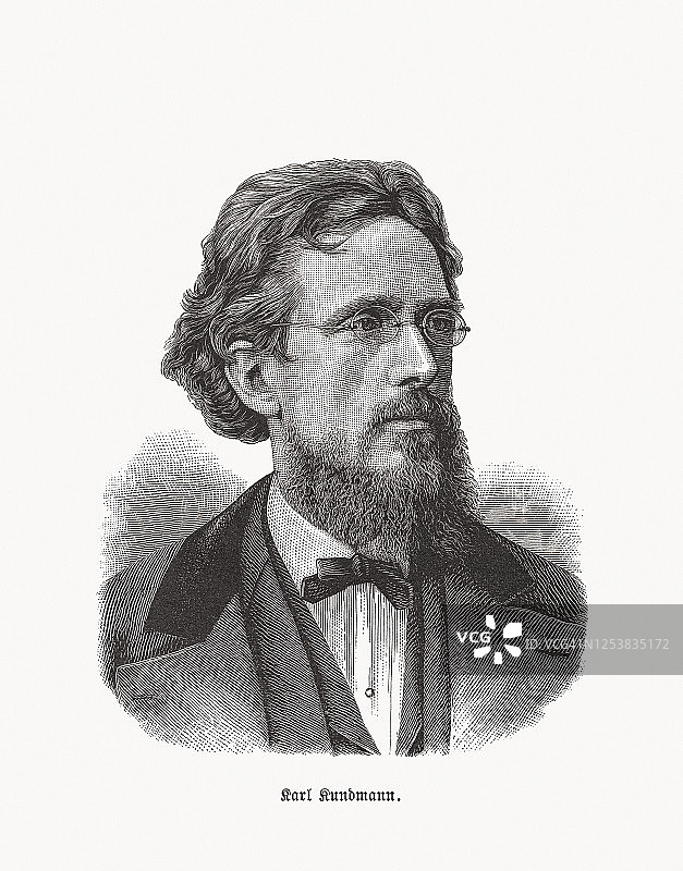 卡尔·昆德曼(1838-1919)，奥地利雕刻家，木刻，1893年出版图片素材