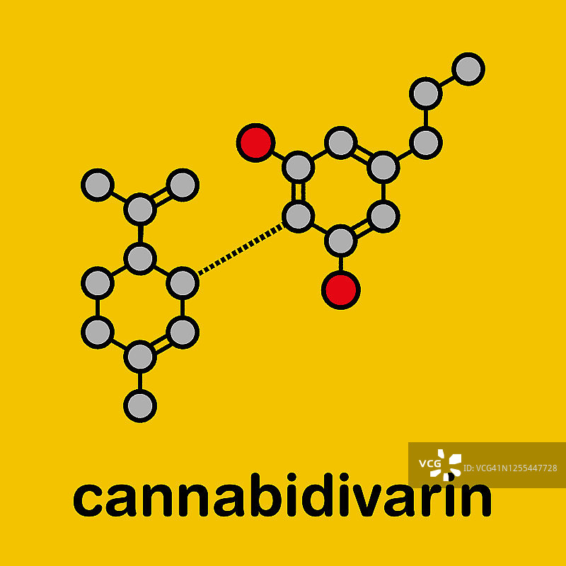 Cannabidivarin大麻素分子，插图图片素材