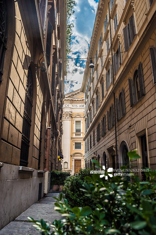 意大利，罗马，西班牙广场附近的意大利街道图片素材