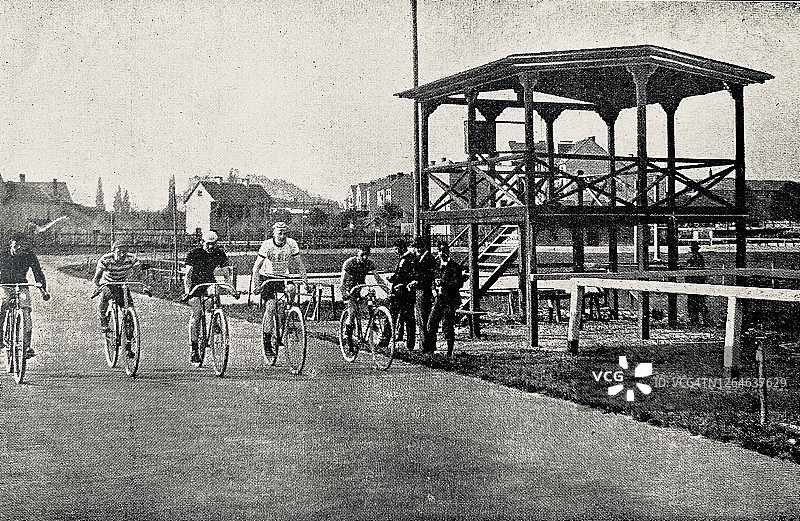 奥地利格拉茨赛车场的自行车比赛图片素材