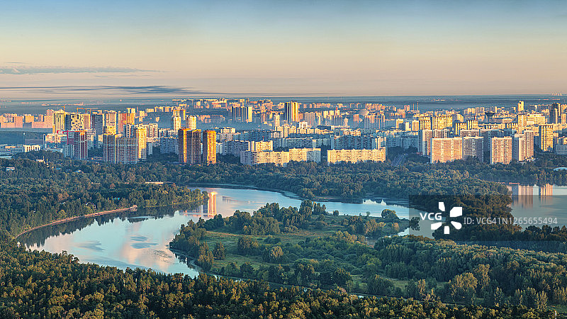斯特罗吉诺地区全景莫斯科图片素材
