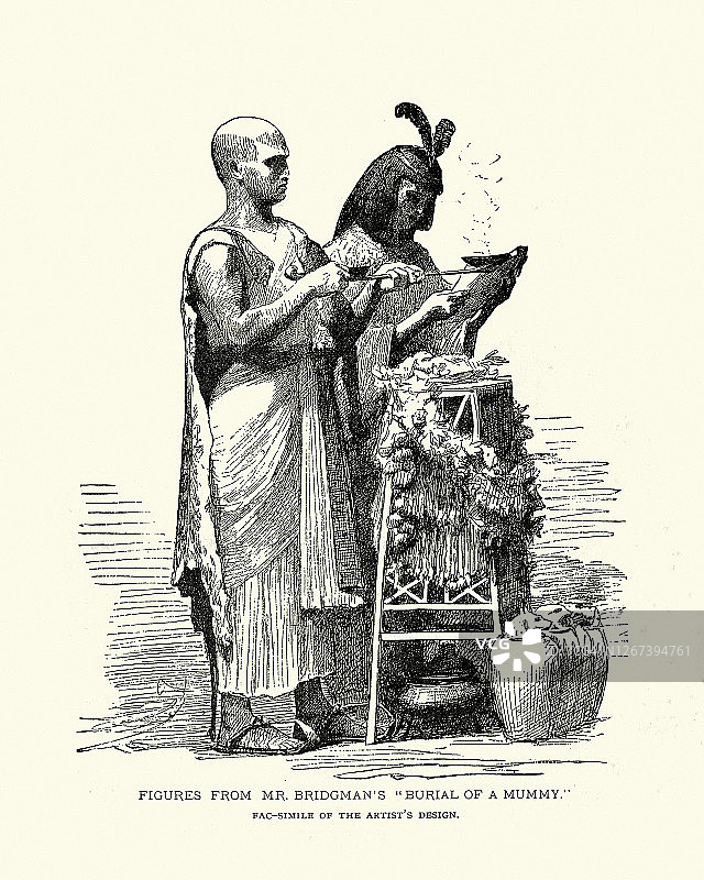 古埃及女祭司和女祭司图片素材