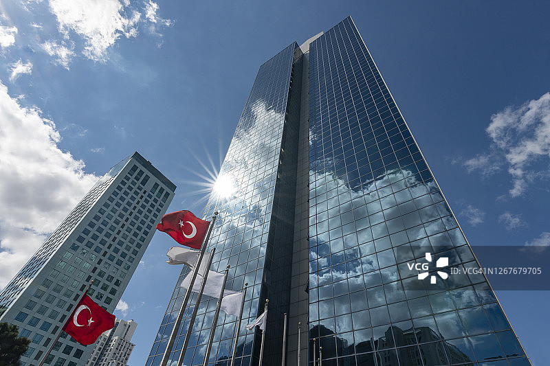 土耳其伊斯坦布尔Sariyer区Maslak金融和商业区图片素材