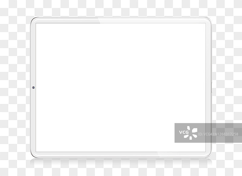 现代白色数字平板与空白屏幕图片素材