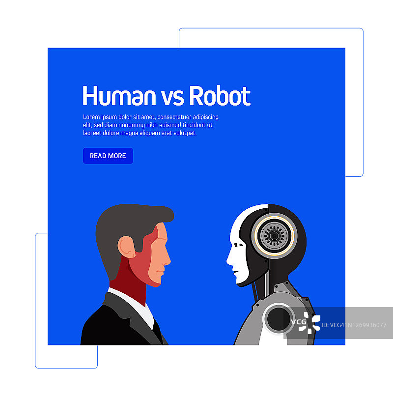 机器人，机器人行业概念矢量插图网站横幅，广告和营销材料，在线广告，商业演示等。图片素材