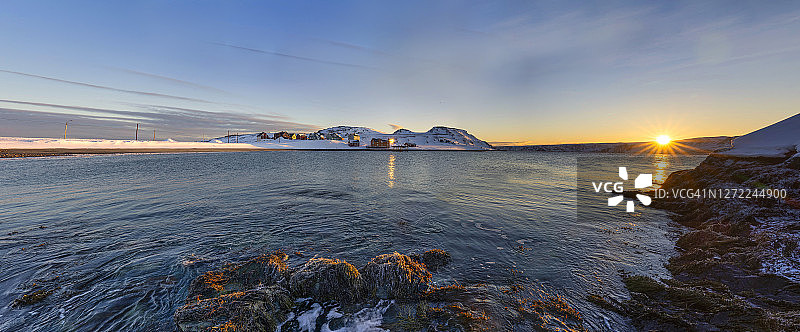 日出时的kongsjord，芬兰马克，挪威图片素材