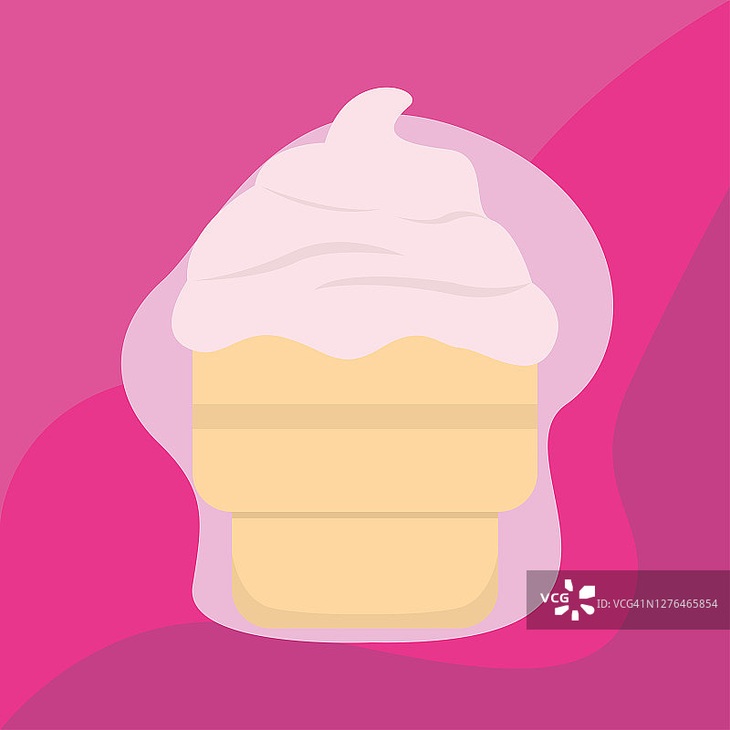 孤立的冰淇淋蛋筒图标图片素材