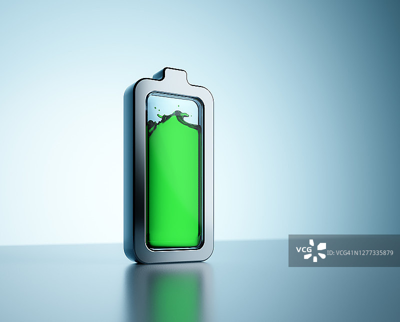 电池内的绿色液体标志图片素材