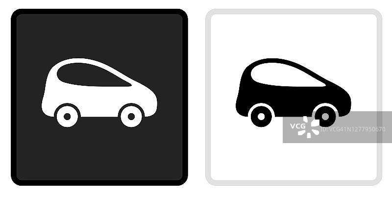 汽车图标上的黑色按钮与白色翻转图片素材