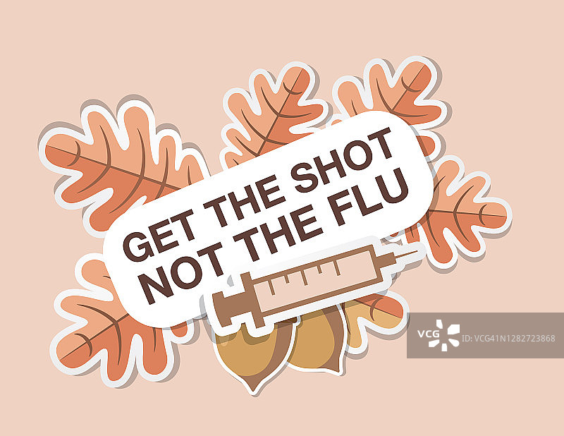 秋季流感疫苗注射海报图片素材