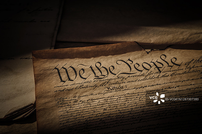 美国宪法序言图片素材