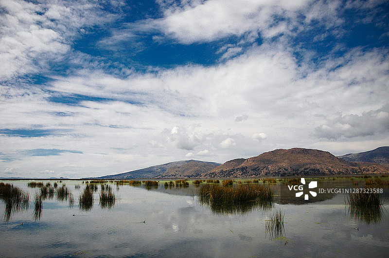 秘鲁普诺的喀喀湖图片素材