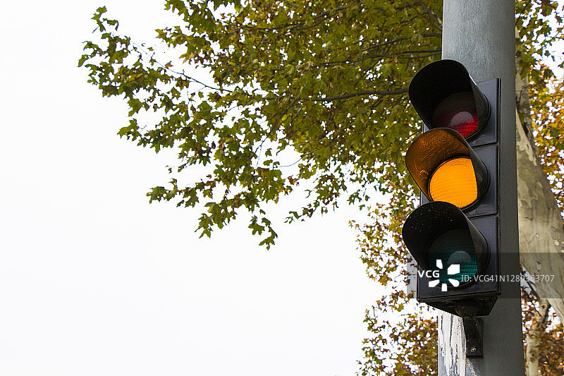 交通灯，绿灯信号特写图片素材