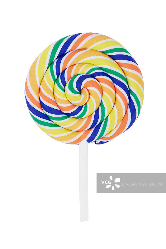 彩色糖果棒孤立在白色背景图片素材
