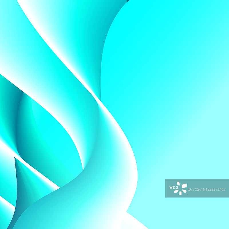 抽象的蓝色背景，未来的波浪矢量插图eps10图片素材