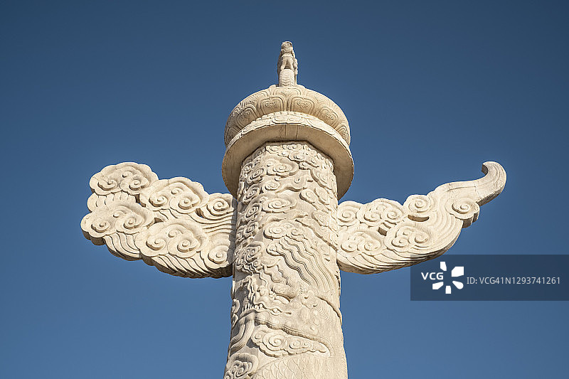 天安门广场前的大理石柱图片素材