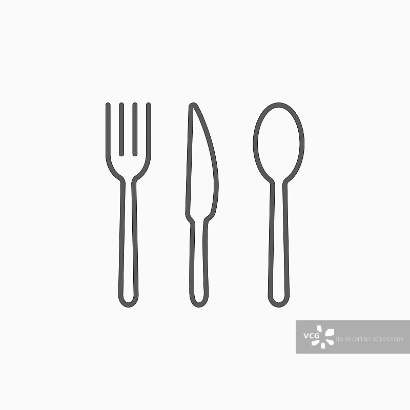 叉刀勺图标矢量图片素材