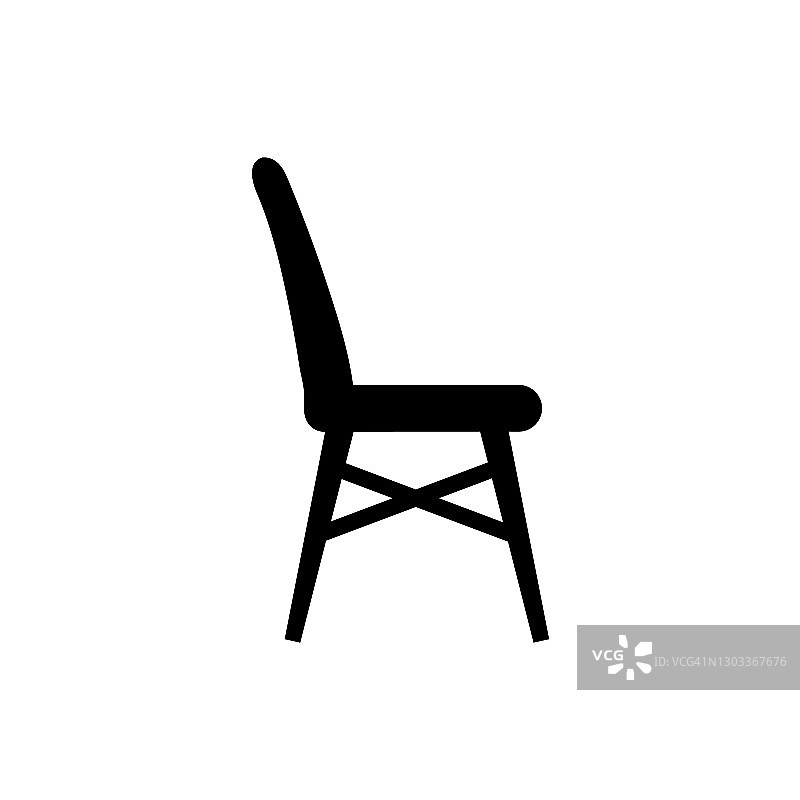 椅子图标，标志孤立在白色背景图片素材