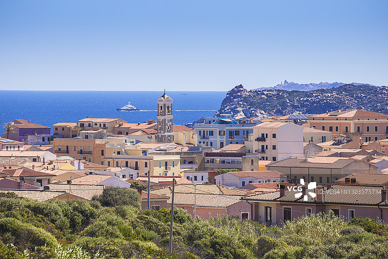 圣特蕾莎加卢拉的观点，撒丁岛，意大利，地中海，欧洲图片素材