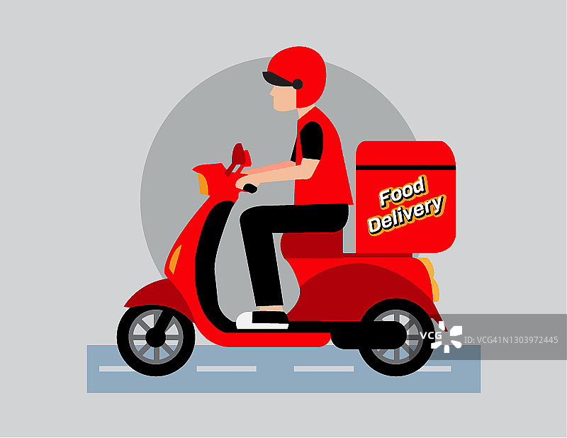 摩托车送餐服务图片素材