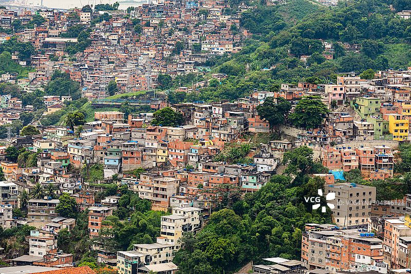 巴西里约热内卢的贫民窟。图片素材