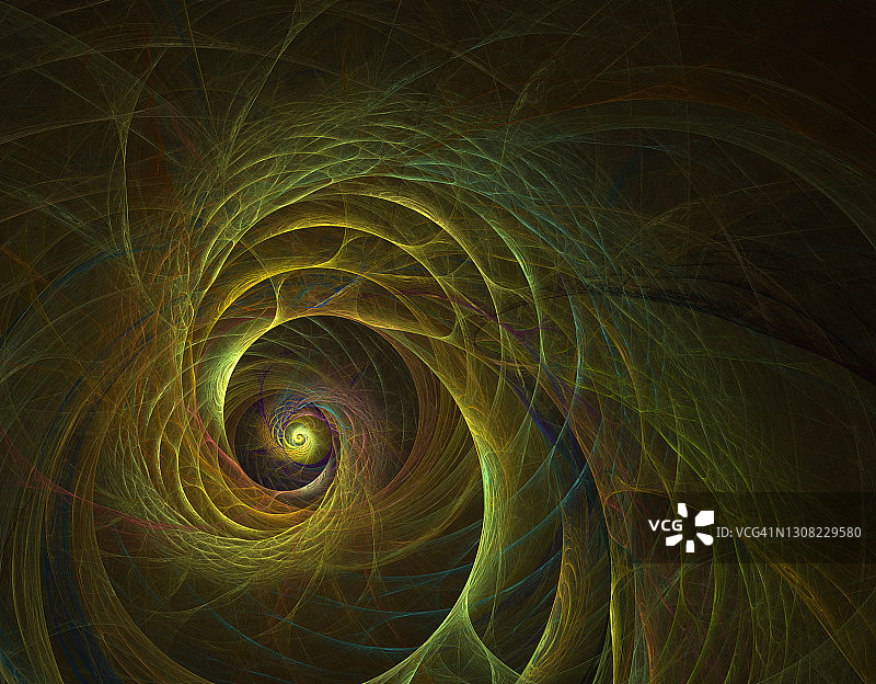 螺旋效应抽象分形图案背景。图片素材