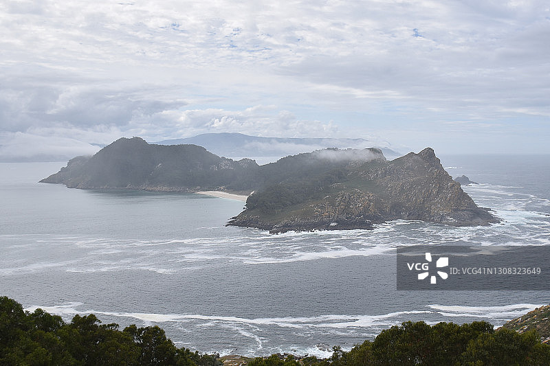 Cíes岛屿，神奇的国家海洋陆地公园，海滩天堂图片素材