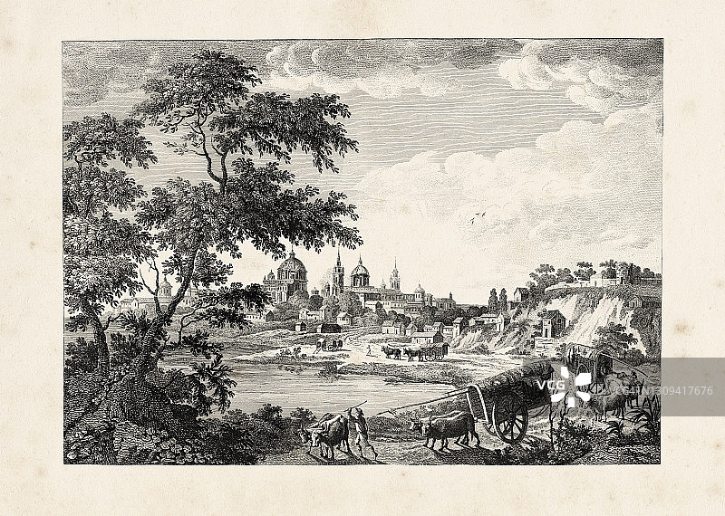 1809年，阿根廷布宜诺斯艾利斯港图片素材