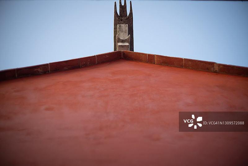 孔庙的屋顶和红墙图片素材