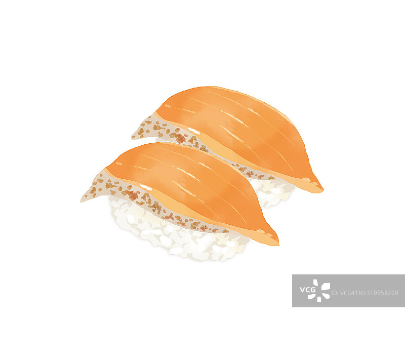 现实和美味的鲑鱼寿司插图图片素材