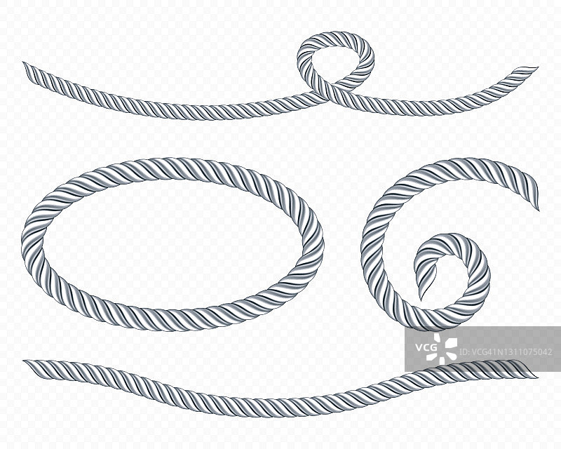 银色的绳子，缠绕的绳架图片素材