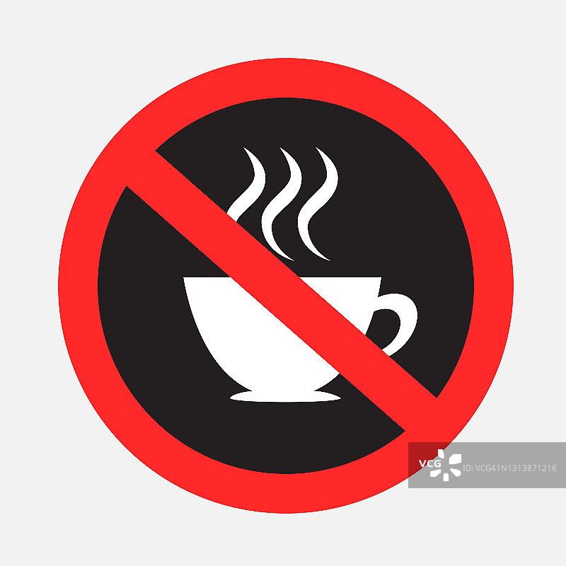 黑色标志禁止饮用热饮图片素材