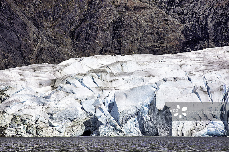 阿拉斯加朱诺的门登霍尔冰川图片素材