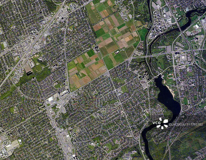 加拿大渥太华的卫星图像图片素材