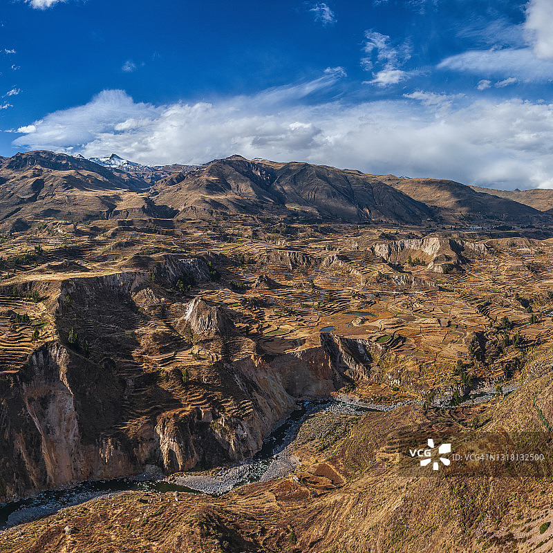 秘鲁科尔卡峡谷全景图片素材