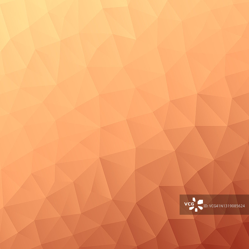 多边形马赛克与橙色梯度-抽象几何背景-低多边形图片素材