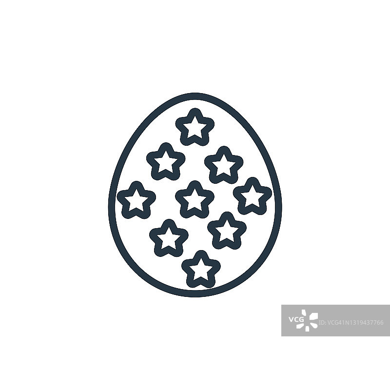 蛋图标矢量从复活节的概念。细线插图鸡蛋可编辑的笔触。鸡蛋线性标志，用于web和移动应用程序，标志，印刷媒体。图片素材