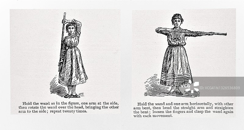维多利亚时代妇女的练习，系列5部分的第2部分图片素材
