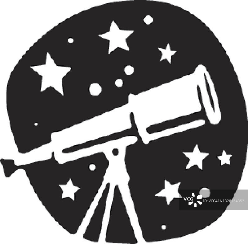 望远镜和星星图片素材