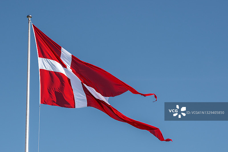 丹麦国旗，也叫丹麦的哥本哈根图片素材